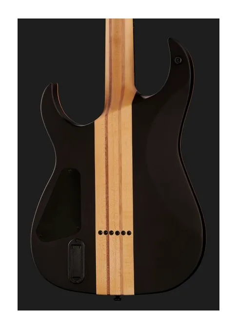 Harley Benton Amarok-BT BKNT Flame Burst, manico e tastiera visti di lato