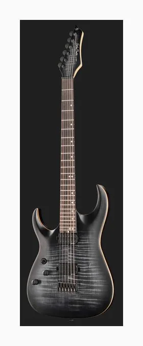 Harley Benton Amarok BT LH BKNT Flame Burst, vista posteriore del corpo