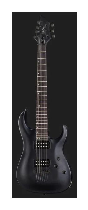 Harley Benton Baritone-7 SBK, corpo e verniciatura in primo piano