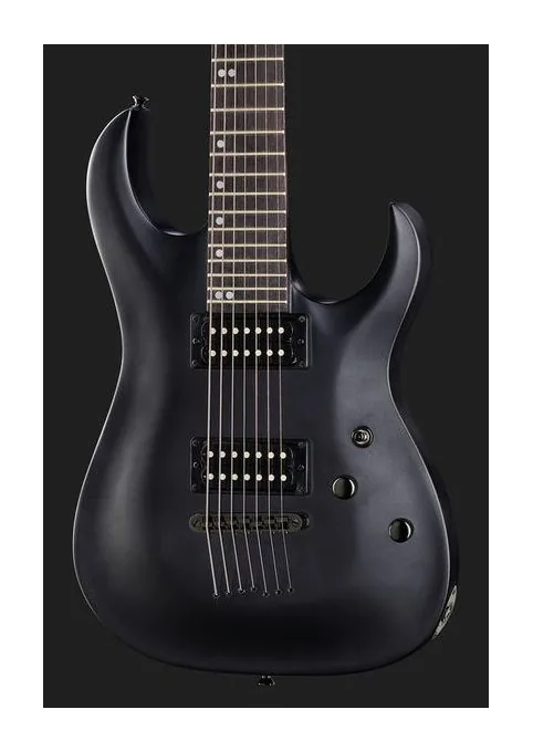Harley Benton Baritone-7 SBK, paletta con meccaniche e logo