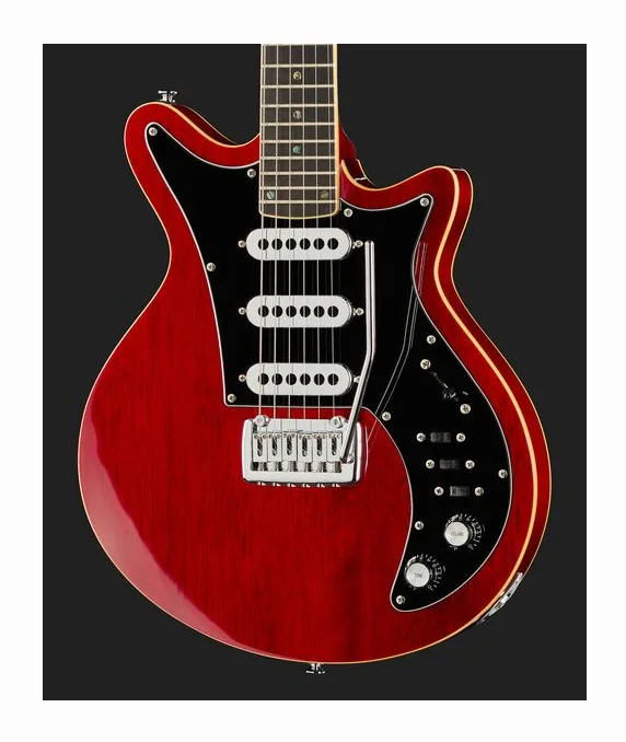 Harley Benton BM-75 Trans Red Deluxe w/Case, pickup e manopole dei controlli