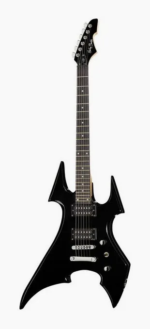 Harley Benton BS-20BK Rock Series in primo piano frontale