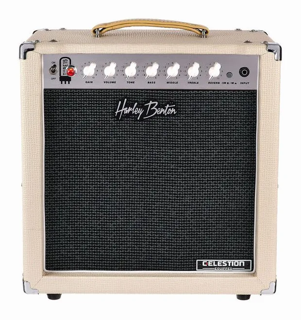 Harley Benton TUBE15 Celestion, pannello dei controlli in primo piano