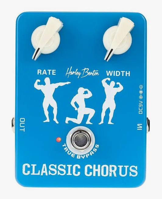 Harley Benton Classic Chorus, footswitch in primo piano