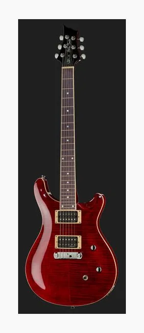 Harley Benton CST-24 Black Cherry Flame, corpo e verniciatura in primo piano