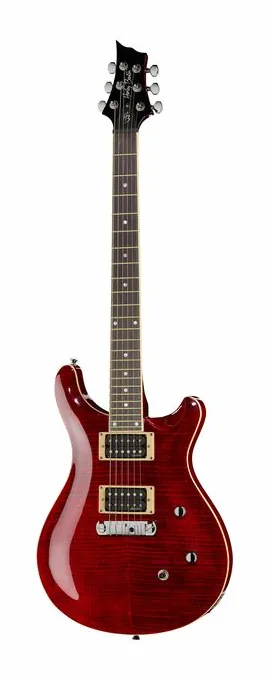 Harley Benton CST-24 Black Cherry Flame visto di fronte