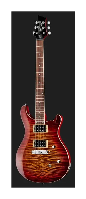 Harley Benton CST-24 Paradise Flame w/Case, paletta con meccaniche e logo