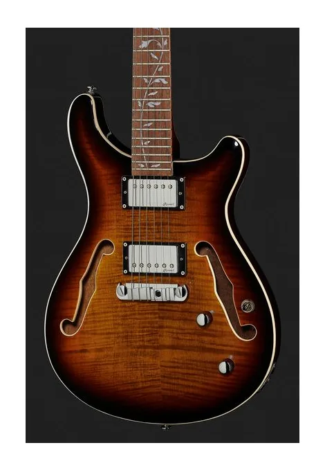 Harley Benton CST-24HB TOL Tobacco Flame, curve del body viste dall'alto