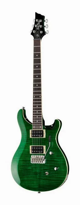 Harley Benton CST-24T Emerald Flame fotografato frontalmente