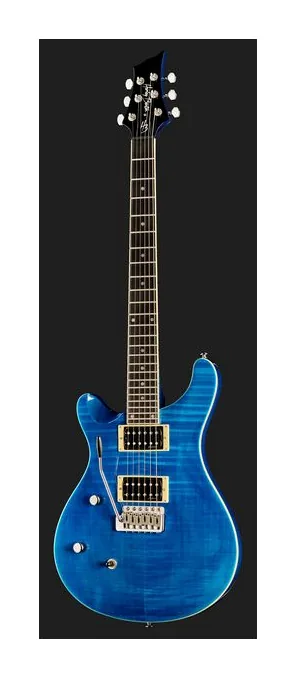 Harley Benton CST-24T LH Ocean Flame, corpo e verniciatura in primo piano