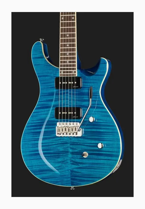 Harley Benton CST-24T P90 Ocean Flame, curve del body viste dall'alto