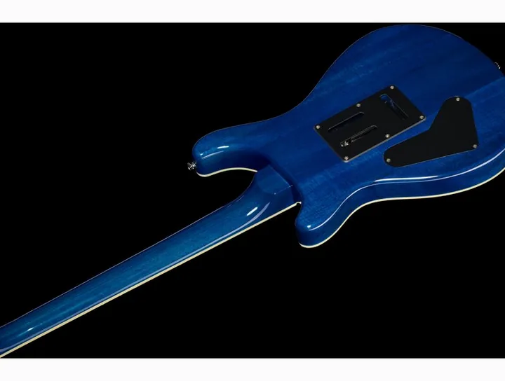 Harley Benton CST-24T P90 Ocean Flame w/Case, manico e tastiera visti di lato