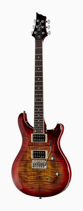 Harley Benton CST-24T Paradise Flame fotografato frontalmente