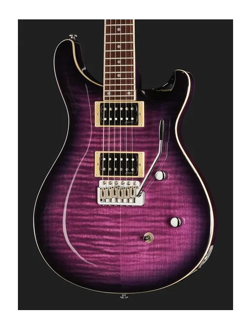 Harley Benton CST-24T Purple Burst, corpo e verniciatura in primo piano