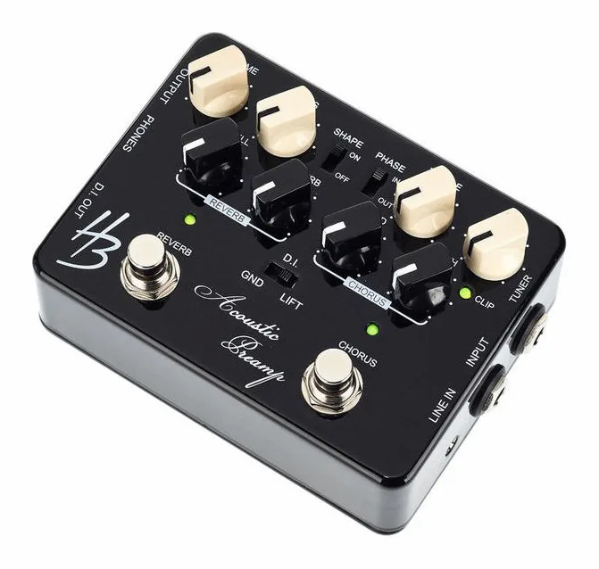 Harley Benton Custom Line Acoustic Preamp, connettori sul retro dell'unita