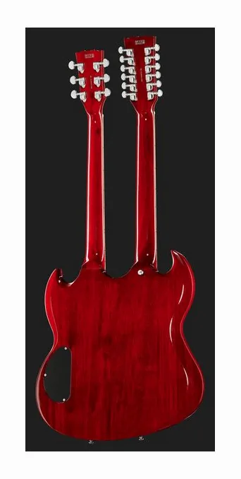 Harley Benton DC-Custom 612 Cherry, vista posteriore del corpo