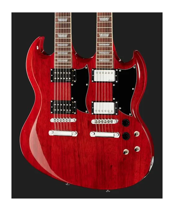 Harley Benton DC-Custom 612 Cherry, ponte e meccaniche di intonazione