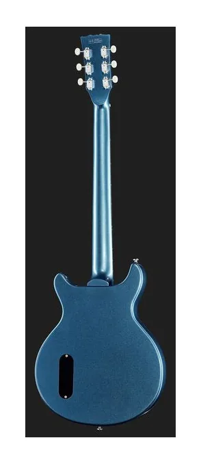 Harley Benton DC-Junior Pelham Blue, corpo e verniciatura in primo piano