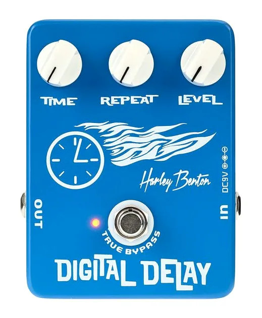 Harley Benton Digital Delay, manopole viste dall'alto