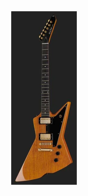 Harley Benton EX-76 Classic GHW AN w/Case, manico e tastiera visti di lato