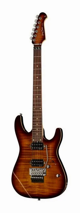Harley Benton Fusion-III HH FR EB FBB in primo piano frontale