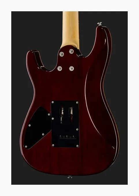 Harley Benton Fusion-III HH EB BK, vista posteriore del corpo