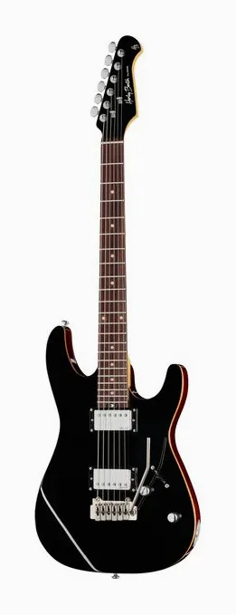 Harley Benton Fusion-III HH EB BK fotografato frontalmente