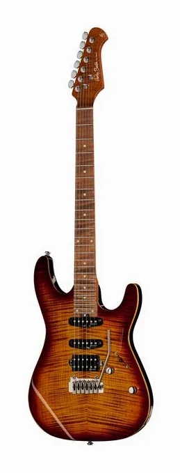 Harley Benton Fusion-III HSS Roasted FBB visto di fronte