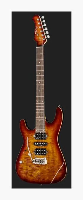 Harley Benton Fusion-III LH HSH EB FBB, capotasto e prime posizioni della tastiera
