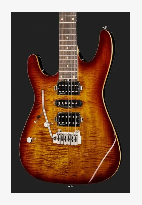 Harley Benton Fusion-III LH HSH EB FBB, profilo laterale del corpo