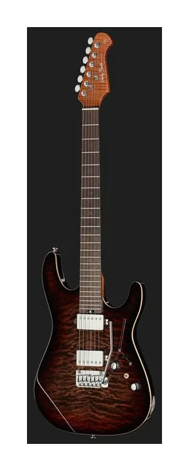 Harley Benton Fusion-IV HH RW QDG, curve del body viste dall'alto