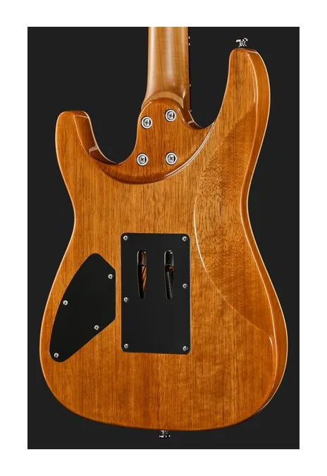 Harley Benton Fusion-IV HH RW FR QBLB, curve del body viste dall'alto