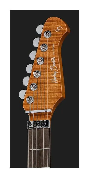 Harley Benton Fusion-IV HH RW FR QBLB, curve del body viste dall'alto