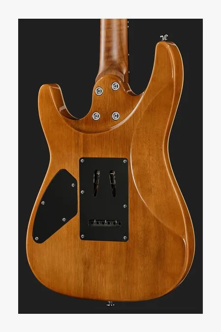 Harley Benton Fusion-IV HSH RW QBLB, curve del body viste dall'alto