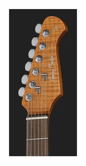 Harley Benton Fusion-IV HSH RW QBLB, paletta con meccaniche e logo