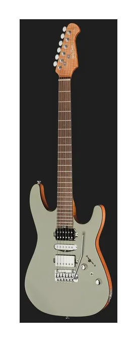 Harley Benton Fusion-IV HSH RW SGR, curve del body viste dall'alto