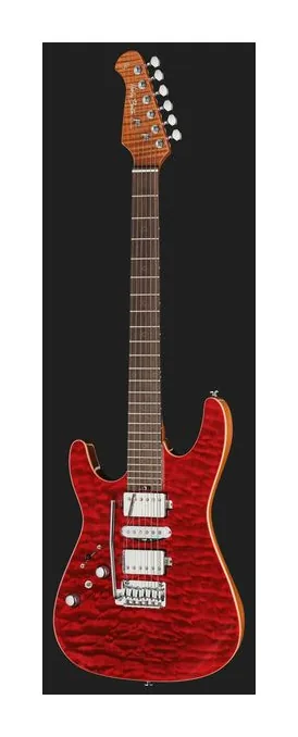 Harley Benton Fusion-IV HSH LH RW QRG, profilo laterale del corpo