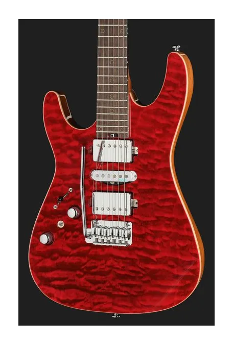 Harley Benton Fusion-IV HSH LH RW QRG, vista posteriore del corpo