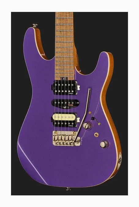 Harley Benton Fusion-IV HSH MN PM, paletta con meccaniche e logo