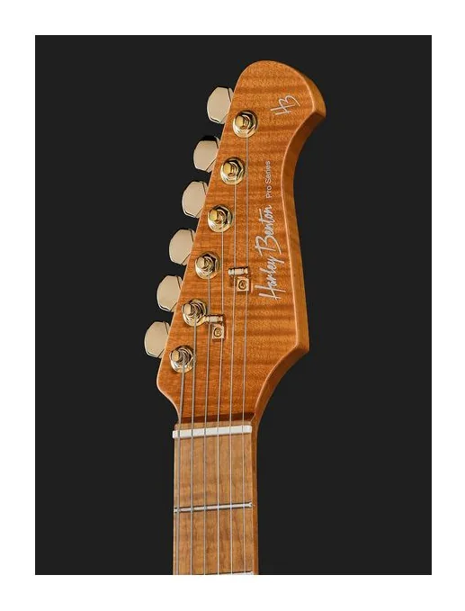 Harley Benton Fusion-IV HSH MN PM, paletta con meccaniche e logo