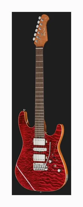 Harley Benton Fusion-IV HSH RW QRG, profilo laterale del corpo