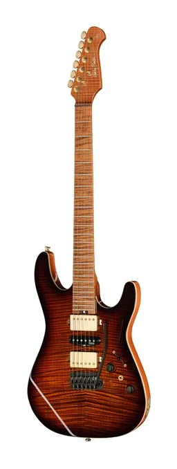 Harley Benton Fusion-IV HSH MN FBB visto di fronte