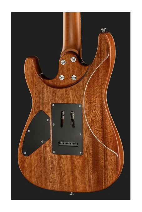 Harley Benton Fusion-IV HSS MN QBKB, curve del body viste dall'alto
