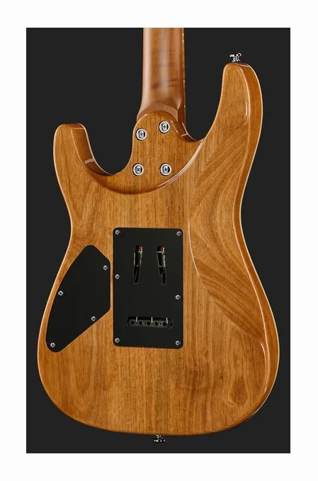 Harley Benton Fusion-IV HSS MN QRG, manico e tastiera visti di lato