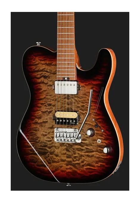 Harley Benton Fusion-T II HH MN QDG, corpo e verniciatura in primo piano