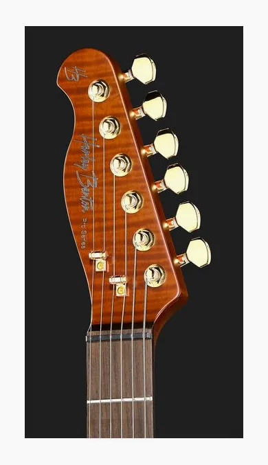 Harley Benton Fusion-T II HH LH RW HT FBB, paletta con meccaniche e logo