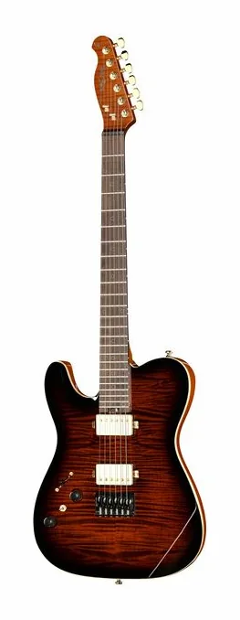 Harley Benton Fusion-T II HH LH RW HT FBB fotografato frontalmente