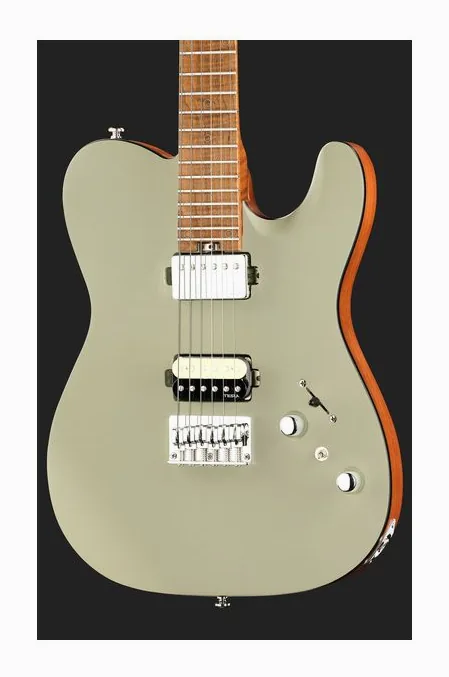 Harley Benton Fusion-T II HH MN HT SGR, curve del body viste dall'alto