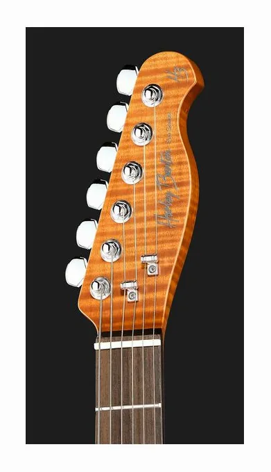Harley Benton Fusion-T II HH RW QRB, corpo e verniciatura in primo piano