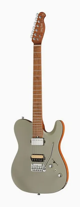 Harley Benton Fusion-T II HH MN SGR in primo piano frontale